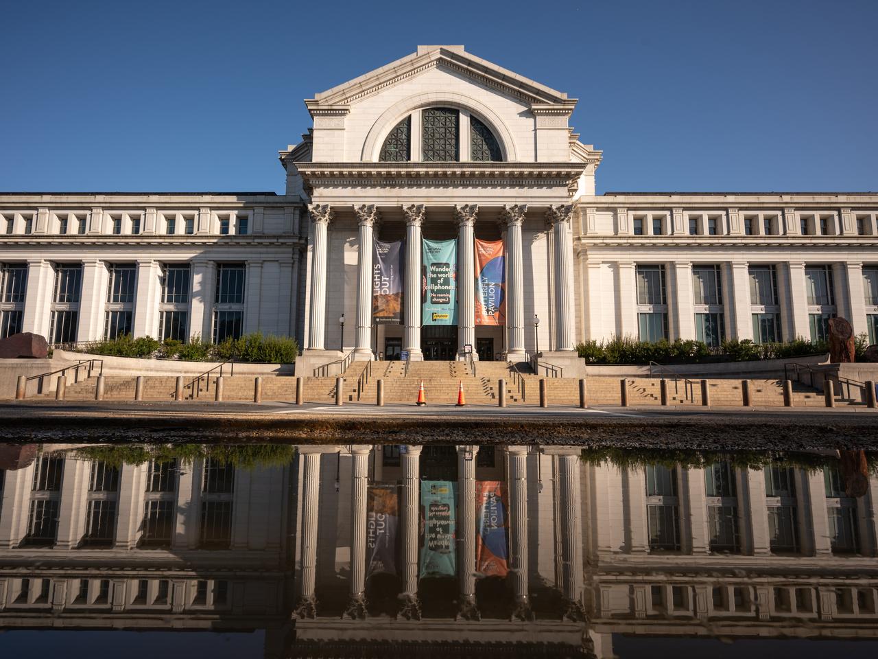 The Smithsonian National Museum of Natural History in Washington is seen as the new Earth Information Center is previewed, Monday, Oct. 7, 2024. The exhibit includes a video wall displaying Earth science data visualizations and videos, an interpretive panel showing Earth’s connected systems, information on our changing world, and an overview of how NASA and the Smithsonian study our home planet. Photo Credit: (NASA/Bill Ingalls)
