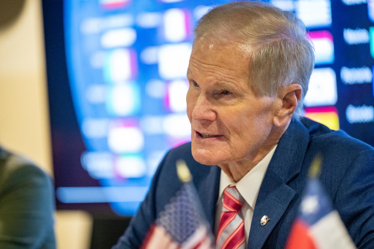 NASA Administrator Bill Nelson delivers remarks during an Artemis Accords signing ceremony Friday, Oct. 25, 2024, at the Mary W. Jackson NASA Headquarters building in Washington. The Republic of Chile is the 47th country to sign the Artemis Accords, which establish a practical set of principles to guide space exploration cooperation among nations participating in NASA’s Artemis program. Photo Credit: (NASA/Keegan Barber)