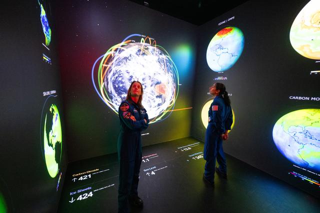 NASA image: Expediton 70 Astronauts visit Earth Information Center