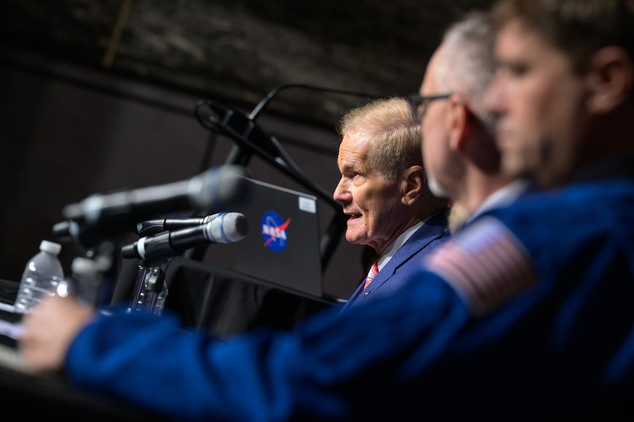NASA Administrator Bill Nelson, gives remarks during an update on NASA's Artemis campaign, Thursday, Dec. 5, 2024, at the NASA Headquarters Mary W. Jackson Building in Washington. Photo Credit: (NASA/Bill Ingalls)