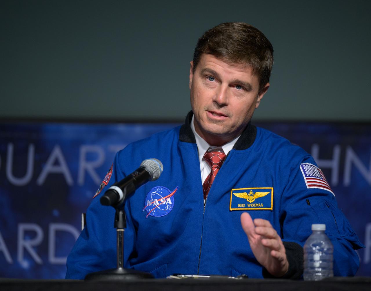 NASA Astronaut and Artemis II commander Reid Wiseman, gives remarks during an update on NASA's Artemis campaign, Thursday, Dec. 5, 2024, at the NASA Headquarters Mary W. Jackson Building in Washington. Photo Credit: (NASA/Bill Ingalls)