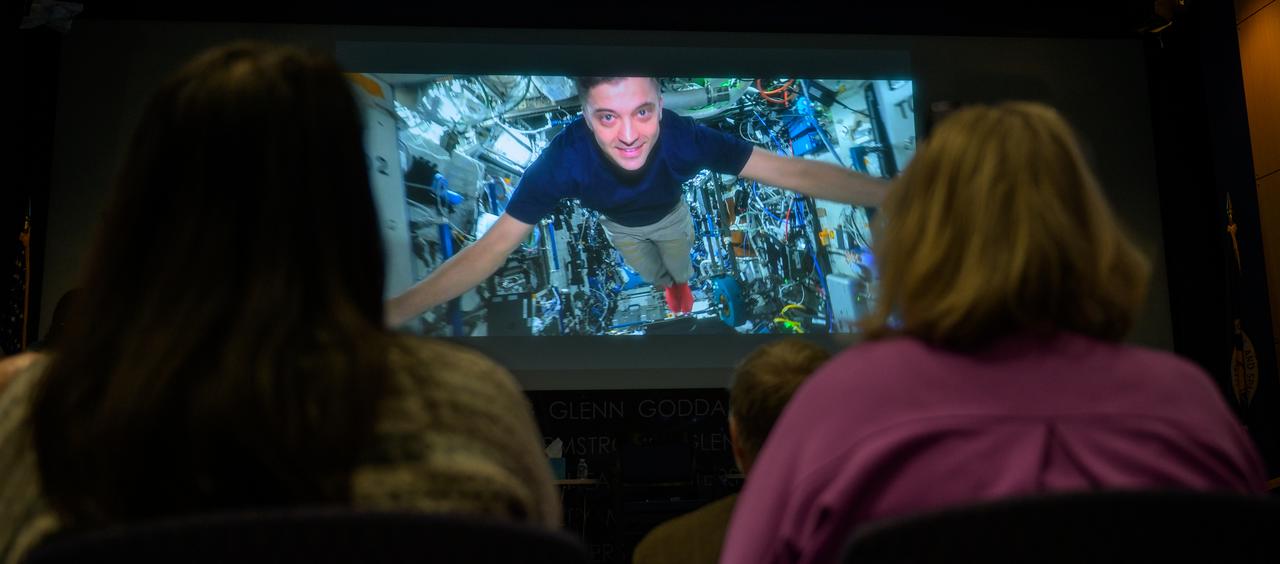 An introductory video is seen during a NASA agencywide all hands, Friday, Dec. 6, 2024, at the NASA Headquarters Mary W. Jackson Building in Washington. Photo Credit: (NASA/Bill Ingalls)