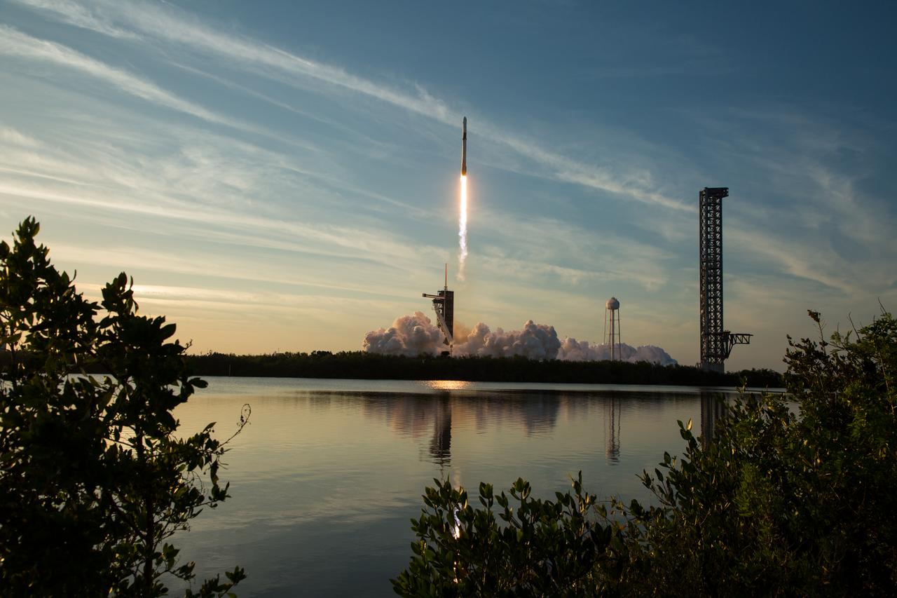 A SpaceX Falcon 9 rocket carrying the company's Dragon spacecraft is launched on NASA’s SpaceX Crew-10 mission to the International Space Station with NASA astronauts Anne McClain and Nichole Ayers, JAXA (Japan Aerospace Exploration Agency) astronaut Takuya Onishi, and Roscosmos cosmonaut Kirill Peskov onboard, Friday, March 14, 2025, from NASA's Kennedy Space Center in Florida. NASA’s SpaceX Crew-10 mission is the tenth crew rotation mission of the SpaceX Dragon spacecraft and Falcon 9 rocket to the International Space Station as part of the agency’s Commercial Crew Program. McClain, Ayers, Onishi, and Peskov launched at 7:03 p.m. EDT from Launch Complex 39A at the NASA's Kennedy Space Center to begin a six month mission aboard the orbital outpost. Photo Credit: (NASA/Aubrey Gemignani)