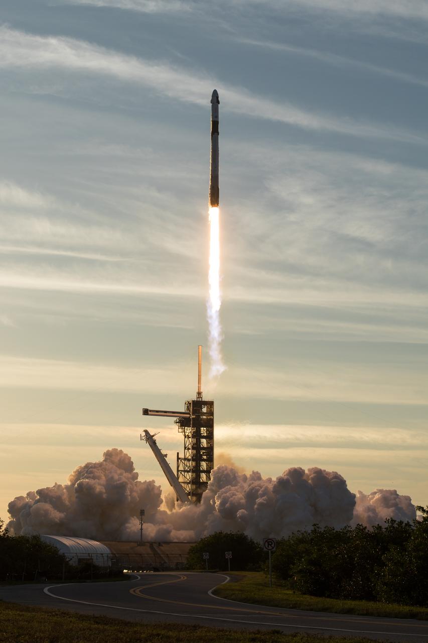 A SpaceX Falcon 9 rocket carrying the company's Dragon spacecraft is launched on NASA’s SpaceX Crew-10 mission to the International Space Station with NASA astronauts Anne McClain and Nichole Ayers, JAXA (Japan Aerospace Exploration Agency) astronaut Takuya Onishi, and Roscosmos cosmonaut Kirill Peskov onboard, Friday, March 14, 2025, from NASA's Kennedy Space Center in Florida. NASA’s SpaceX Crew-10 mission is the tenth crew rotation mission of the SpaceX Dragon spacecraft and Falcon 9 rocket to the International Space Station as part of the agency’s Commercial Crew Program. McClain, Ayers, Onishi, and Peskov launched at 7:03 p.m. EDT from Launch Complex 39A at the NASA's Kennedy Space Center to begin a six month mission aboard the orbital outpost. Photo Credit: (NASA/Aubrey Gemignani)