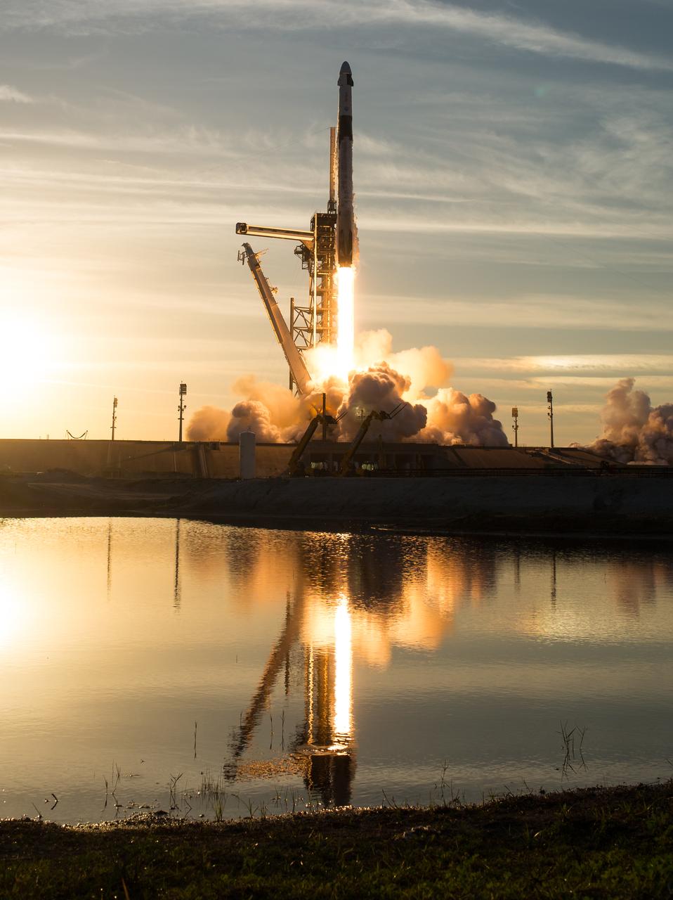 A SpaceX Falcon 9 rocket carrying the company's Dragon spacecraft is launched on NASA’s SpaceX Crew-10 mission to the International Space Station with NASA astronauts Anne McClain and Nichole Ayers, JAXA (Japan Aerospace Exploration Agency) astronaut Takuya Onishi, and Roscosmos cosmonaut Kirill Peskov onboard, Friday, March 14, 2025, from NASA's Kennedy Space Center in Florida. NASA’s SpaceX Crew-10 mission is the tenth crew rotation mission of the SpaceX Dragon spacecraft and Falcon 9 rocket to the International Space Station as part of the agency’s Commercial Crew Program. McClain, Ayers, Onishi, and Peskov launched at 7:03 p.m. EDT from Launch Complex 39A at the NASA's Kennedy Space Center to begin a six month mission aboard the orbital outpost. Photo Credit: (NASA/Aubrey Gemignani)