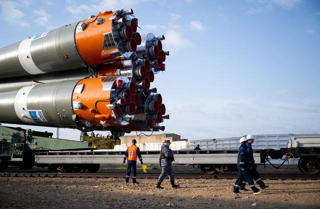 NASA image: Expedition 73 Soyuz Rollout
