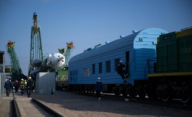 NASA image: Expedition 73 Soyuz Rollout