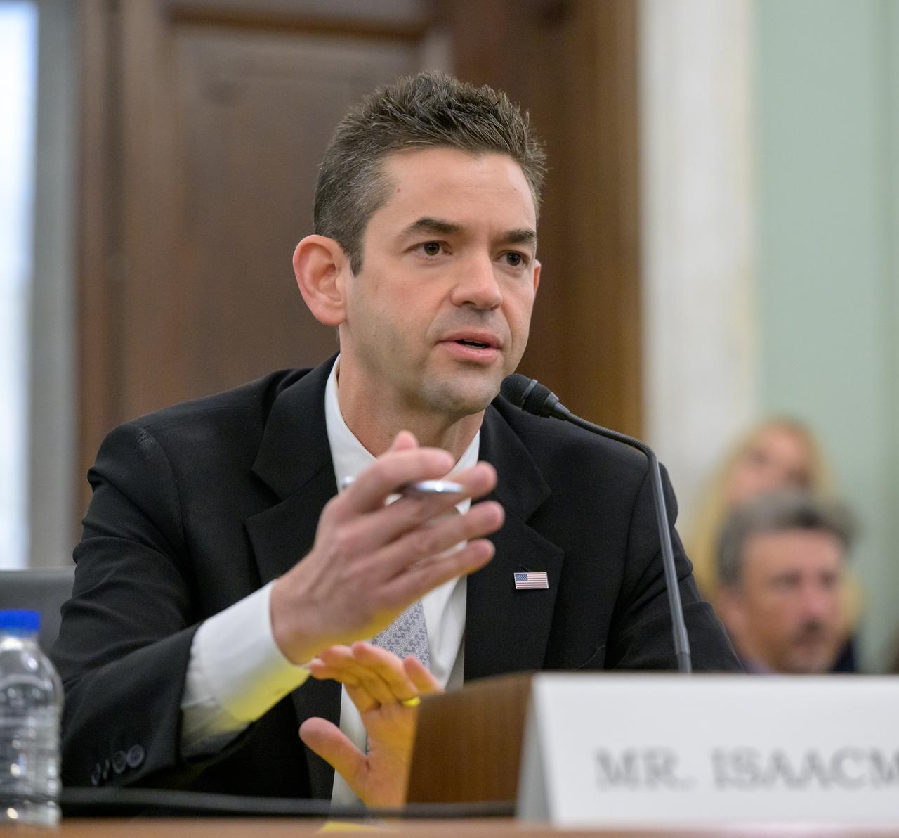 Jared Isaacman, President Donald Trump’s nominee to be the next administrator of NASA, appears before the Senate Committee on Commerce, Science, and Transportation, Wednesday, April 9, 2025, at the Russell Senate Office Building in Washington. Photo Credit: (NASA/Bill Ingalls)