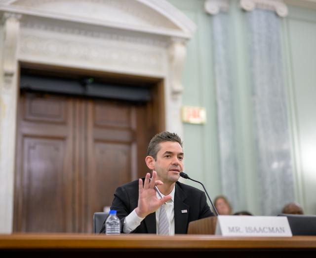 NASA image: Jared Isaacman Senate Confirmation Hearing