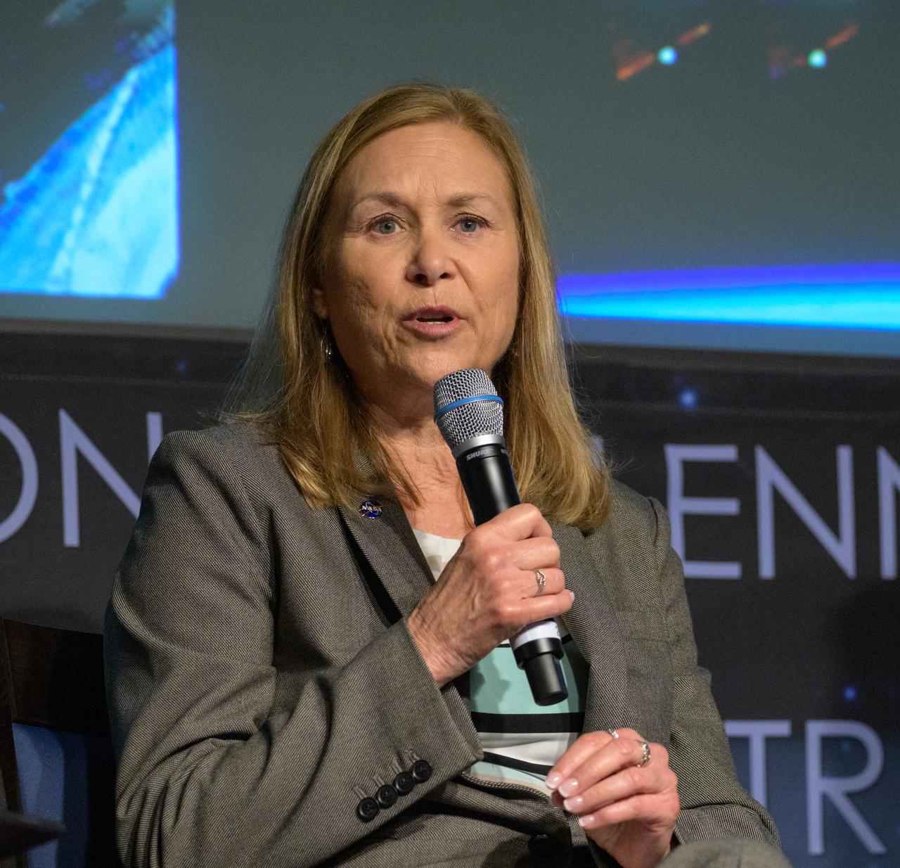 Acting NASA Administrator Janet Petro is seen during a NASA town hall event, Wednesday, June 25, 2025, at the NASA Headquarters Mary W. Jackson Building in Washington. Photo Credit: (NASA/Bill Ingalls)