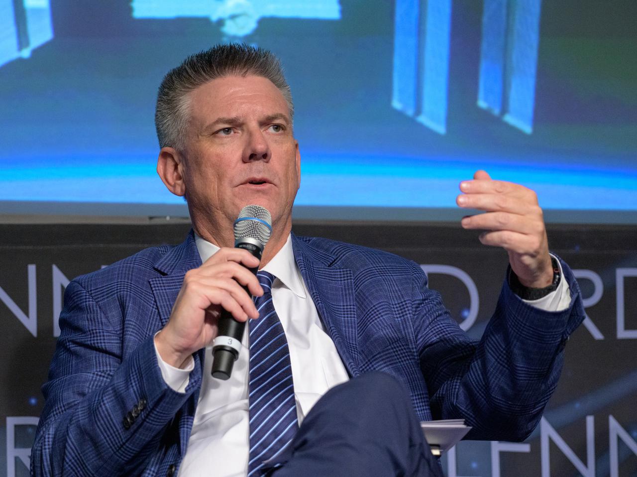 NASA Chief of Staff Brian Hughes is seen during a NASA town hall event, Wednesday, June 25, 2025, at the NASA Headquarters Mary W. Jackson Building in Washington. Photo Credit: (NASA/Bill Ingalls)