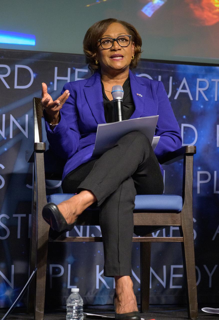 Acting NASA Associate Administrator Vanessa Wyche is seen during a NASA town hall event, Wednesday, June 25, 2025, at the NASA Headquarters Mary W. Jackson Building in Washington. Photo Credit: (NASA/Bill Ingalls)