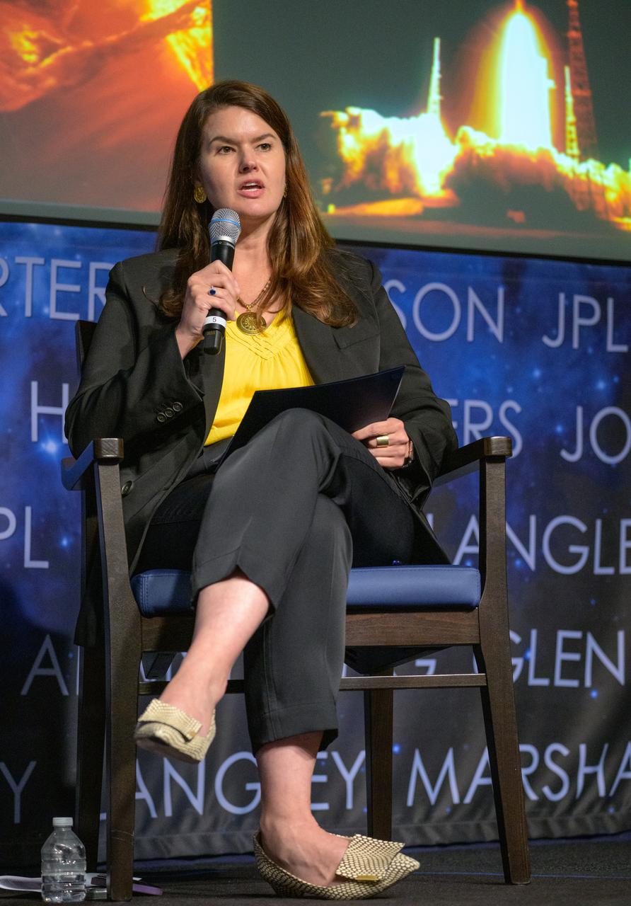 NASA Deputy Associate Administrator Casey Swails is seen during a NASA town hall event, Wednesday, June 25, 2025, at the NASA Headquarters Mary W. Jackson Building in Washington. Photo Credit: (NASA/Bill Ingalls)