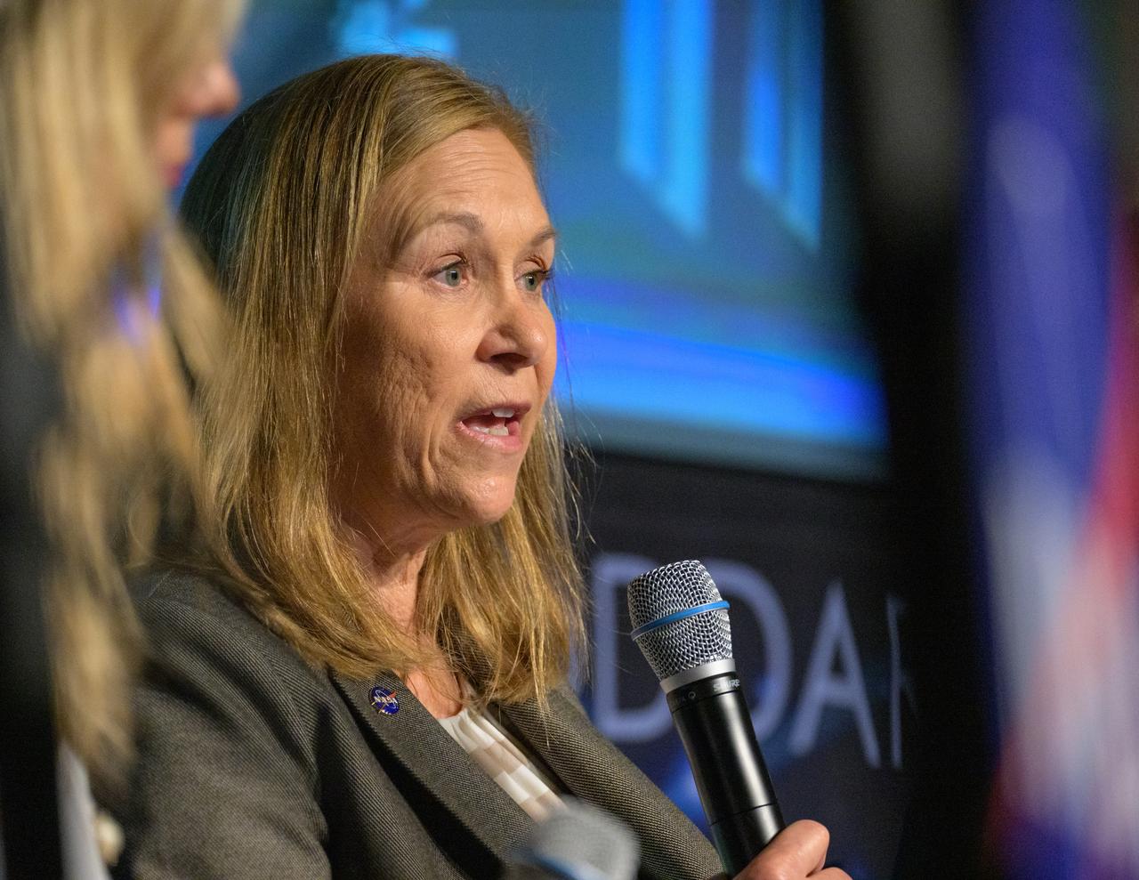 Acting NASA Administrator Janet Petro is seen during a NASA town hall event, Wednesday, June 25, 2025, at the NASA Headquarters Mary W. Jackson Building in Washington. Photo Credit: (NASA/Bill Ingalls)