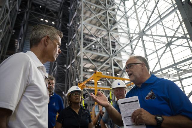 NASA image: Acting Administrator Sean Duffy Tours Vehicle Assembly Building