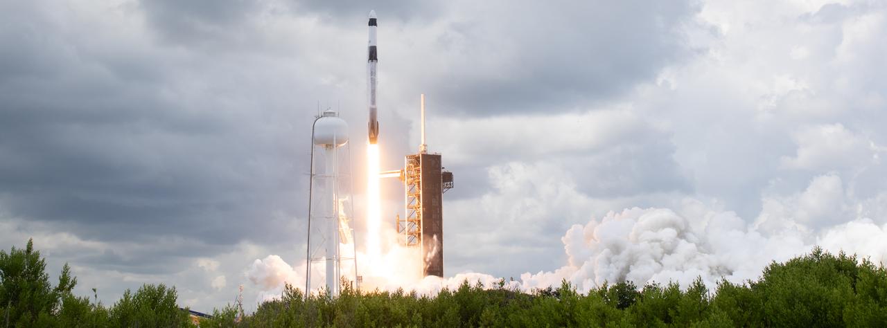 A SpaceX Falcon 9 rocket carrying the company's Dragon spacecraft is launched on NASA’s SpaceX Crew-11 mission to the International Space Station with NASA astronauts Zena Cardman, Mike Fincke, JAXA (Japan Aerospace Exploration Agency) astronaut Kimiya Yui, and Roscosmos cosmonaut Oleg Platonov onboard, Friday, Aug. 1, 2025, from NASA's Kennedy Space Center in Florida. NASA’s SpaceX Crew-11 mission is the eleventh crew rotation mission of the SpaceX Dragon spacecraft and Falcon 9 rocket to the International Space Station as part of the agency’s Commercial Crew Program. Cardman, Fincke, Yui, Platonov launched at 11:43 a.m. EDT from Launch Complex 39A at the NASA's Kennedy Space Center to begin a six month mission aboard the orbital outpost. Photo Credit: (NASA/Joel Kowsky)