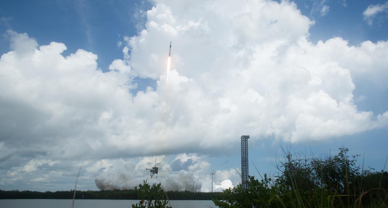 A SpaceX Falcon 9 rocket carrying the company's Dragon spacecraft is launched on NASA’s SpaceX Crew-11 mission to the International Space Station with NASA astronauts Zena Cardman, Mike Fincke, JAXA (Japan Aerospace Exploration Agency) astronaut Kimiya Yui, and Roscosmos cosmonaut Oleg Platonov onboard, Friday, Aug. 1, 2025, from NASA's Kennedy Space Center in Florida. NASA’s SpaceX Crew-11 mission is the eleventh crew rotation mission of the SpaceX Dragon spacecraft and Falcon 9 rocket to the International Space Station as part of the agency’s Commercial Crew Program. Cardman, Fincke, Yui, Platonov launched at 11:43 a.m. EDT from Launch Complex 39A at the NASA's Kennedy Space Center to begin a six month mission aboard the orbital outpost. Photo Credit: (NASA/Joel Kowsky)