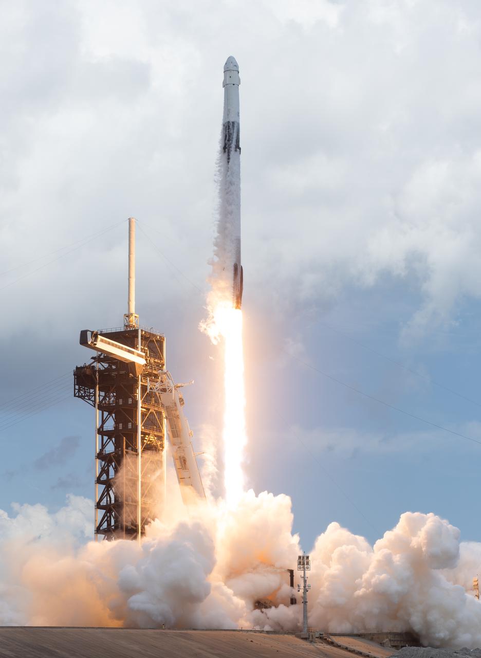 A SpaceX Falcon 9 rocket carrying the company's Dragon spacecraft is launched on NASA’s SpaceX Crew-11 mission to the International Space Station with NASA astronauts Zena Cardman, Mike Fincke, JAXA (Japan Aerospace Exploration Agency) astronaut Kimiya Yui, and Roscosmos cosmonaut Oleg Platonov onboard, Friday, Aug. 1, 2025, from NASA's Kennedy Space Center in Florida. NASA’s SpaceX Crew-11 mission is the eleventh crew rotation mission of the SpaceX Dragon spacecraft and Falcon 9 rocket to the International Space Station as part of the agency’s Commercial Crew Program. Cardman, Fincke, Yui, Platonov launched at 11:43 a.m. EDT from Launch Complex 39A at the NASA's Kennedy Space Center to begin a six month mission aboard the orbital outpost. Photo Credit: (NASA/Joel Kowsky)