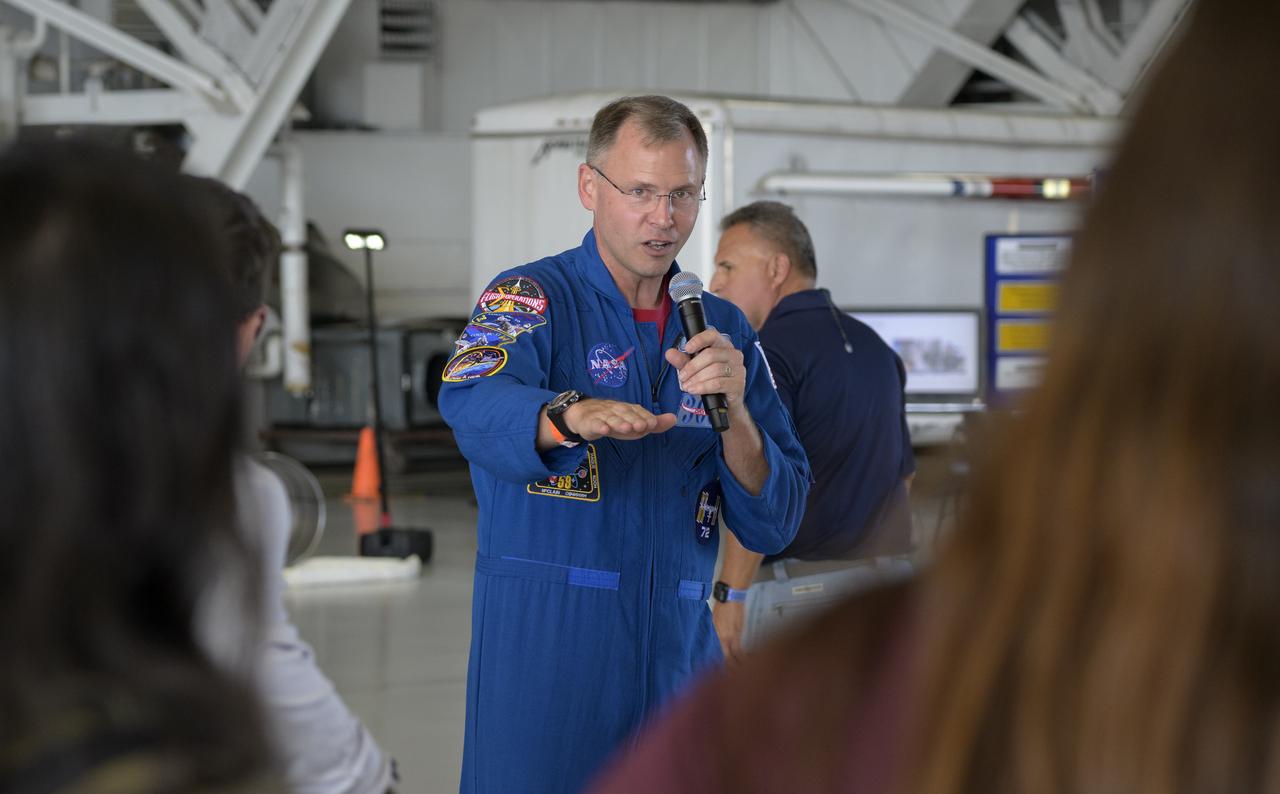 NASA astronaut Nick Hague meets with attendees, Friday, Sept. 12, 2025, during the Joint Base Andrews Air Show at Joint Base Andrews in Prince George's County, Maryland. Hague spent 171 days onboard the International Space Station as part of Expedition 72. Photo Credit: (NASA/Bill Ingalls)