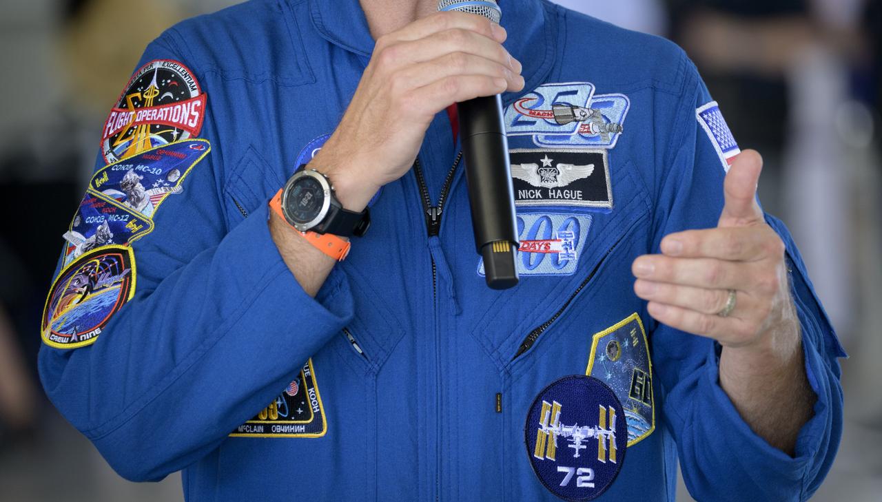 NASA astronaut Nick Hague meets with attendees, Friday, Sept. 12, 2025, during the Joint Base Andrews Air Show at Joint Base Andrews in Prince George's County, Maryland. Hague spent 171 days onboard the International Space Station as part of Expedition 72. Photo Credit: (NASA/Bill Ingalls)