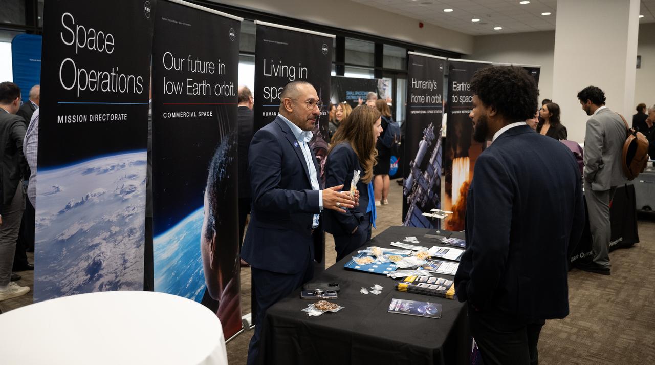 Attendees view exhibits during NASA’s Day on the Hill, Tuesday, Sept. 16, 2025, at the Hart Senate Office Building in Washington.  Photo Credit: (NASA/Joel Kowsky)