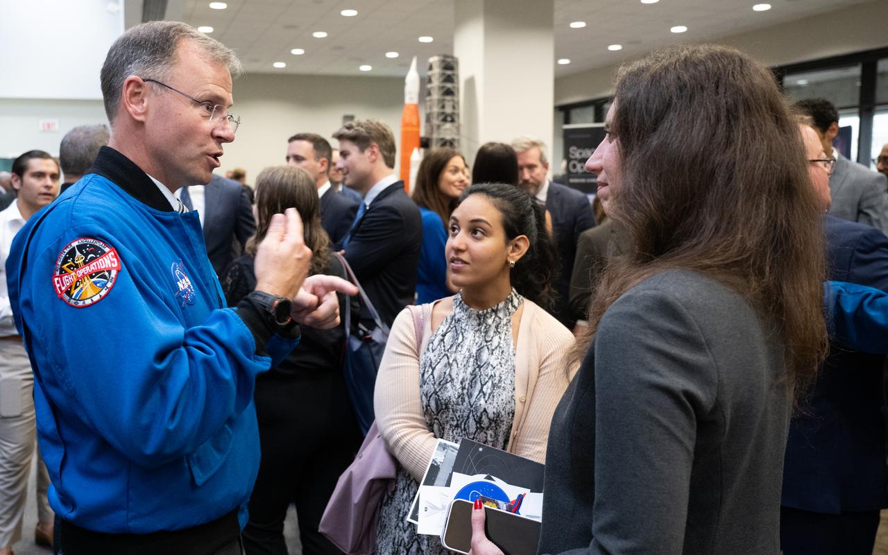 NASA astronaut Nick Hague speaks with attendees of NASA’s Day on the Hill, Tuesday, Sept. 16, 2025, at the Hart Senate Office Building in Washington. Photo Credit: (NASA/Joel Kowsky)