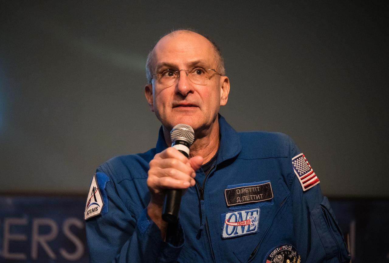 NASA astronaut Don Pettit speaks about his time onboard the International Space Station as part of Expedition 72, Wednesday, Sept. 17, 2025, during an employee engagement event at the Mary W. Jackson NASA Headquarters building in Washington. Nick Hague, Suni Williams, Butch Wilmore, and Don Pettit served as part of Expedition 72 onboard the orbiting laboratory. Photo Credit: (NASA/Aubrey Gemignani)