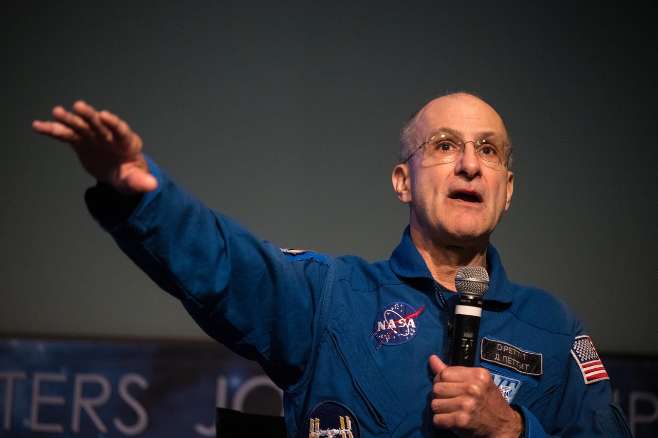 NASA astronaut Don Pettit speaks about his time onboard the International Space Station as part of Expedition 72, Wednesday, Sept. 17, 2025, during an employee engagement event at the Mary W. Jackson NASA Headquarters building in Washington. Nick Hague, Suni Williams, Butch Wilmore, and Don Pettit served as part of Expedition 72 onboard the orbiting laboratory. Photo Credit: (NASA/Aubrey Gemignani)