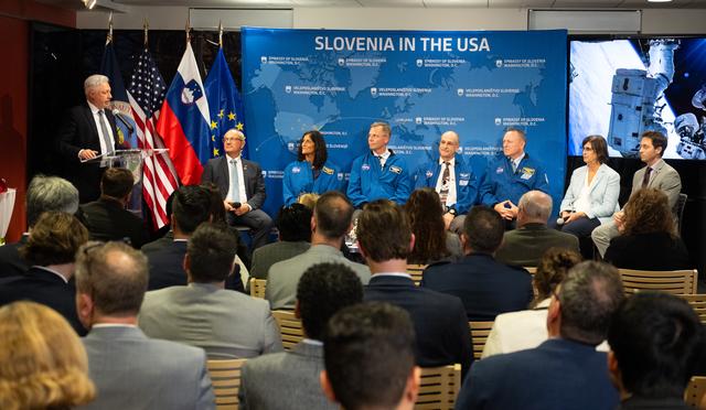 NASA image: Expedition 72 Astronauts at the Embassy of Slovenia