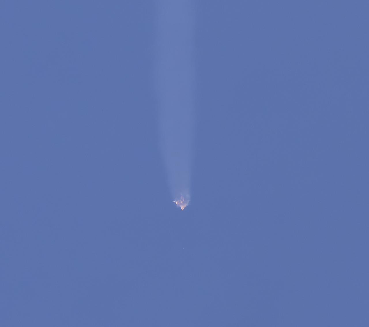 The Soyuz rocket launches to the International Space Station with Expedition 74 crew members: NASA astronaut Chris Williams, Roscosmos cosmonauts Sergey Kud-Sverchkov and Sergei Mikaev, onboard, Thursday, Nov. 27, 2025, at the Baikonur Cosmodrome in Kazakhstan. Photo Credit: (NASA/Bill Ingalls)