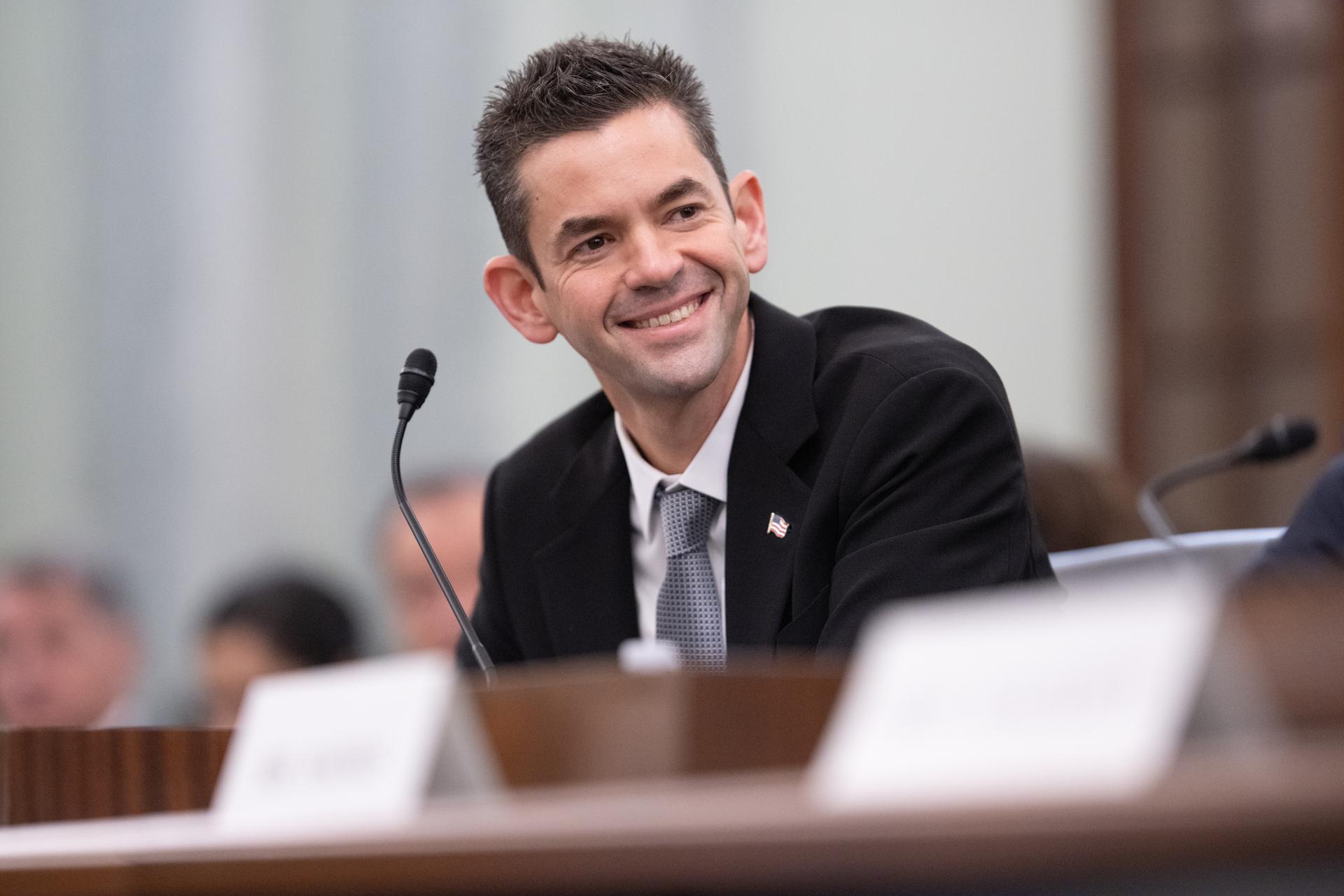 Jared Isaacman, President Donald Trump’s nominee to be the next administrator of NASA, appears before the Senate Committee on Commerce, Science, and Transportation, Wednesday, Dec. 3, 2025, at the Russell Senate Office Building in Washington.  Photo Credit: (NASA/Joel Kowsky)