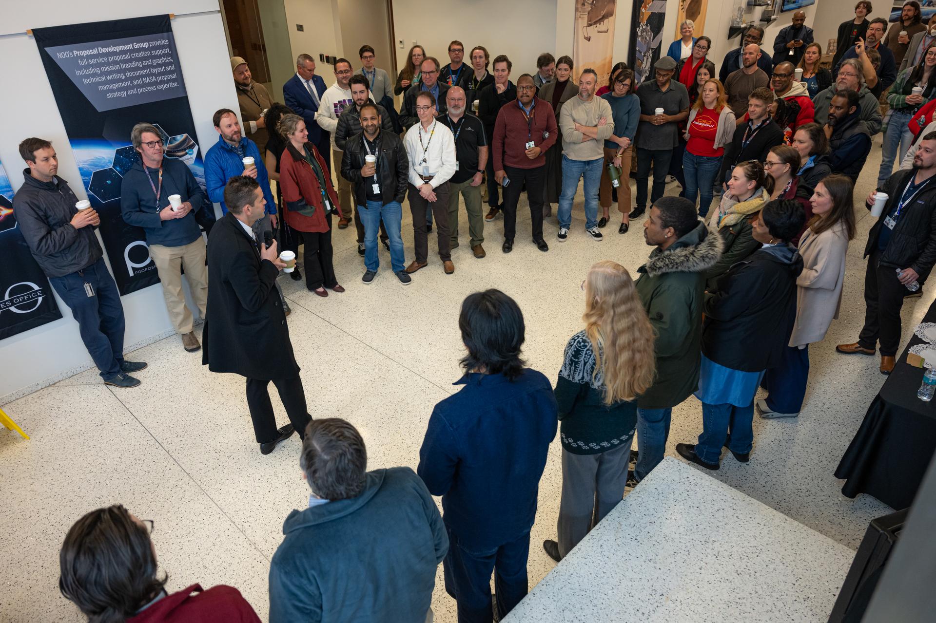 NASA Administrator Jared Isaacman speaks during a workforce Q&A session, Friday, Jan. 9, 2026, at NASA’s Goddard Space Flight Center in Greenbelt, Md. Goddard marks the first stop in Isaacman’s roadshow to visit NASA facilities and engage directly with the agency’s workforce. Photo Credit: (NASA/John Kraus)