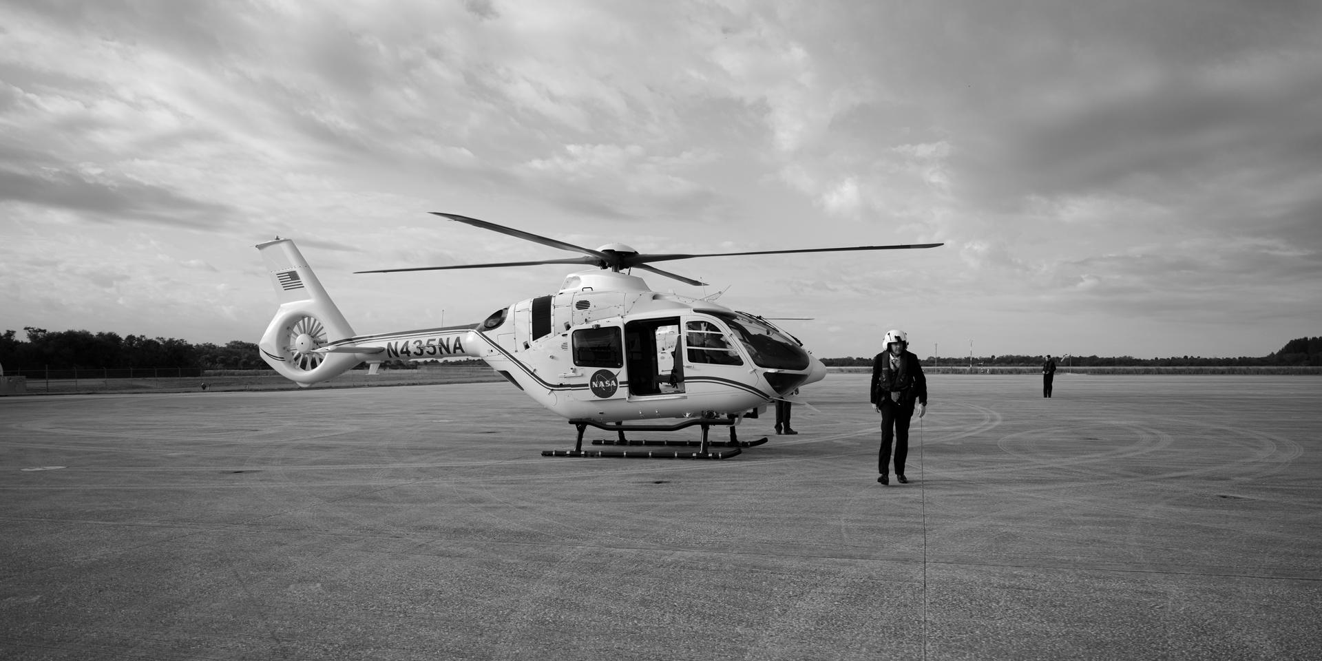 NASA Administrator Jared Isaacman is seen following a helicopter tour of NASA’s Kennedy Space Center, Tuesday, Jan. 13, 2026, in Florida. Kennedy marks the fourth stop in Isaacman’s roadshow to visit NASA facilities and engage directly with the agency’s workforce. Photo Credit: (NASA/John Kraus)