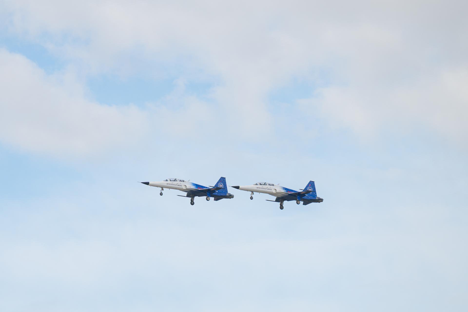 NASA Administrator Jared Isaacman participates in a formation flight with his personal F-5 aircraft, Thursday, Jan. 22, 2026, at NASA’s Kennedy Space Center in Florida. Photo Credit: (NASA/John Kraus)