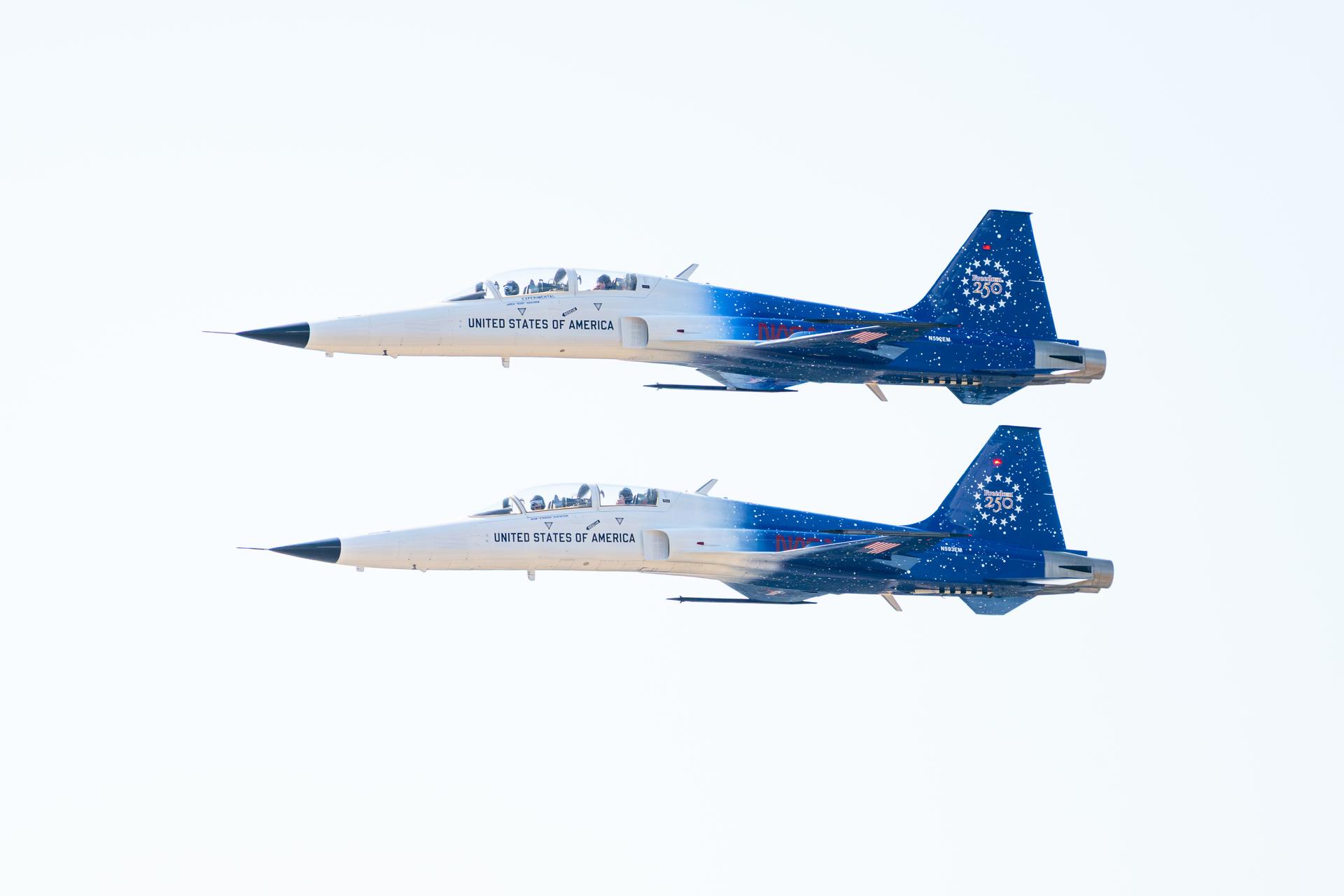 NASA Administrator Jared Isaacman participates in an employee incentive flying event using his personal F-5 aircraft, Thursday, Feb. 12, 2026, at NASA’s Kennedy Space Center in Florida. Photo Credit: (NASA/John Kraus)