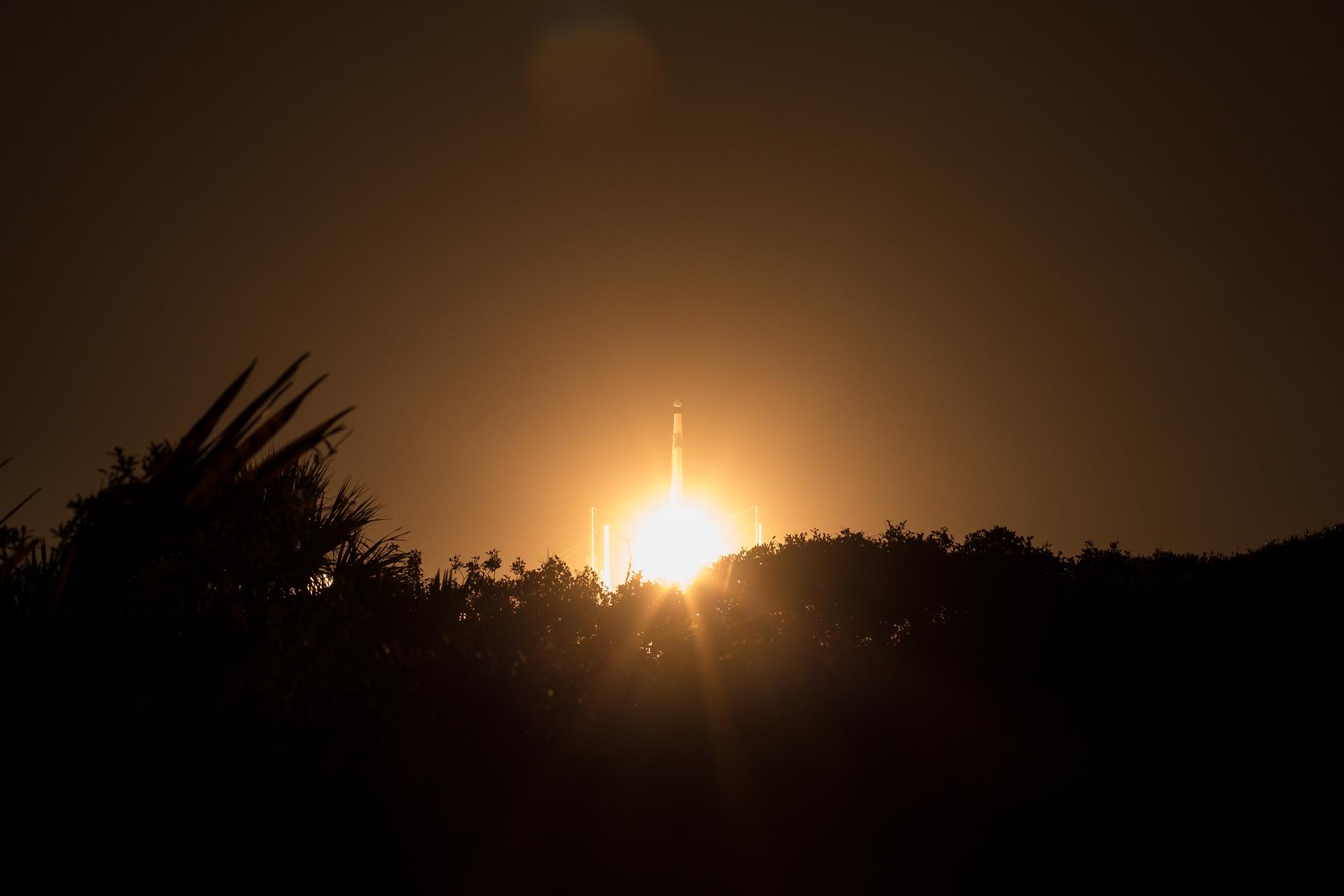A SpaceX Falcon 9 rocket carrying the company's Dragon spacecraft is launched on NASA’s SpaceX Crew-12 mission to the International Space Station with NASA astronauts Jessica Meir, Jack Hathaway, ESA (European Space Agency) astronaut Sophie Adenot, and Roscosmos cosmonaut Andrey Fedyaev onboard, Friday, Feb. 13, 2026, from Cape Canaveral Space Force Station in Florida. NASA’s SpaceX Crew-12 mission is the twelfth crew rotation mission of the SpaceX Dragon spacecraft and Falcon 9 rocket to the International Space Station as part of the agency’s Commercial Crew Program. Meir, Hathaway, Adenot, and Fedyaev launched at 5:15 a.m. EST from Space Launch Complex 40 at the Cape Canaveral Space Force Station to begin a mission aboard the orbital outpost. Photo Credit: (NASA/Aubrey Gemignani)
