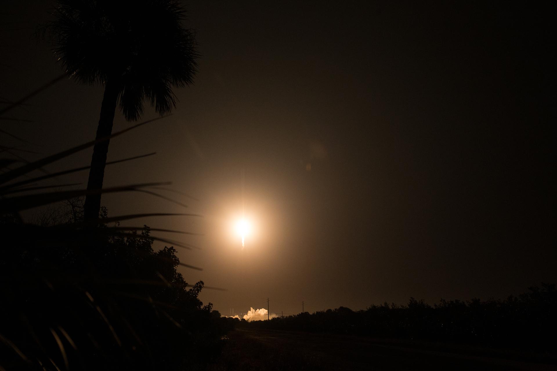 A SpaceX Falcon 9 rocket carrying the company's Dragon spacecraft is launched on NASA’s SpaceX Crew-12 mission to the International Space Station with NASA astronauts Jessica Meir, Jack Hathaway, ESA (European Space Agency) astronaut Sophie Adenot, and Roscosmos cosmonaut Andrey Fedyaev onboard, Friday, Feb. 13, 2026, from Cape Canaveral Space Force Station in Florida. NASA’s SpaceX Crew-12 mission is the twelfth crew rotation mission of the SpaceX Dragon spacecraft and Falcon 9 rocket to the International Space Station as part of the agency’s Commercial Crew Program. Meir, Hathaway, Adenot, and Fedyaev launched at 5:15 a.m. EST from Space Launch Complex 40 at the Cape Canaveral Space Force Station to begin a mission aboard the orbital outpost. Photo Credit: (NASA/Aubrey Gemignani)