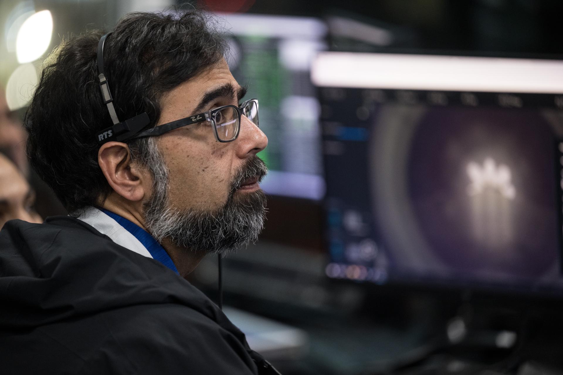 Amit Kshatriya, NASA Associate Administrator, monitors the countdown of the launch of a SpaceX Falcon 9 rocket carrying the company's Dragon spacecraft on NASA’s SpaceX Crew-12 mission with NASA astronauts Jessica Meir, Jack Hathaway, ESA (European Space Agency) astronaut Sophie Adenot, and Roscosmos cosmonaut Andrey Fedyaev onboard, Friday, Feb. 13, 2026, in the control center of SpaceX’s HangarX at NASA’s Kennedy Space Center in Florida. NASA’s SpaceX Crew-12 mission is the twelfth crew rotation mission of the SpaceX Dragon spacecraft and Falcon 9 rocket to the International Space Station as part of the agency’s Commercial Crew Program. Meir, Hathaway, Adenot, and Fedyaev are scheduled to launch at 5:15 a.m. EST, from Space Launch Complex 40 at the Cape Canaveral Space Force Station. Photo Credit: (NASA/Aubrey Gemignani)