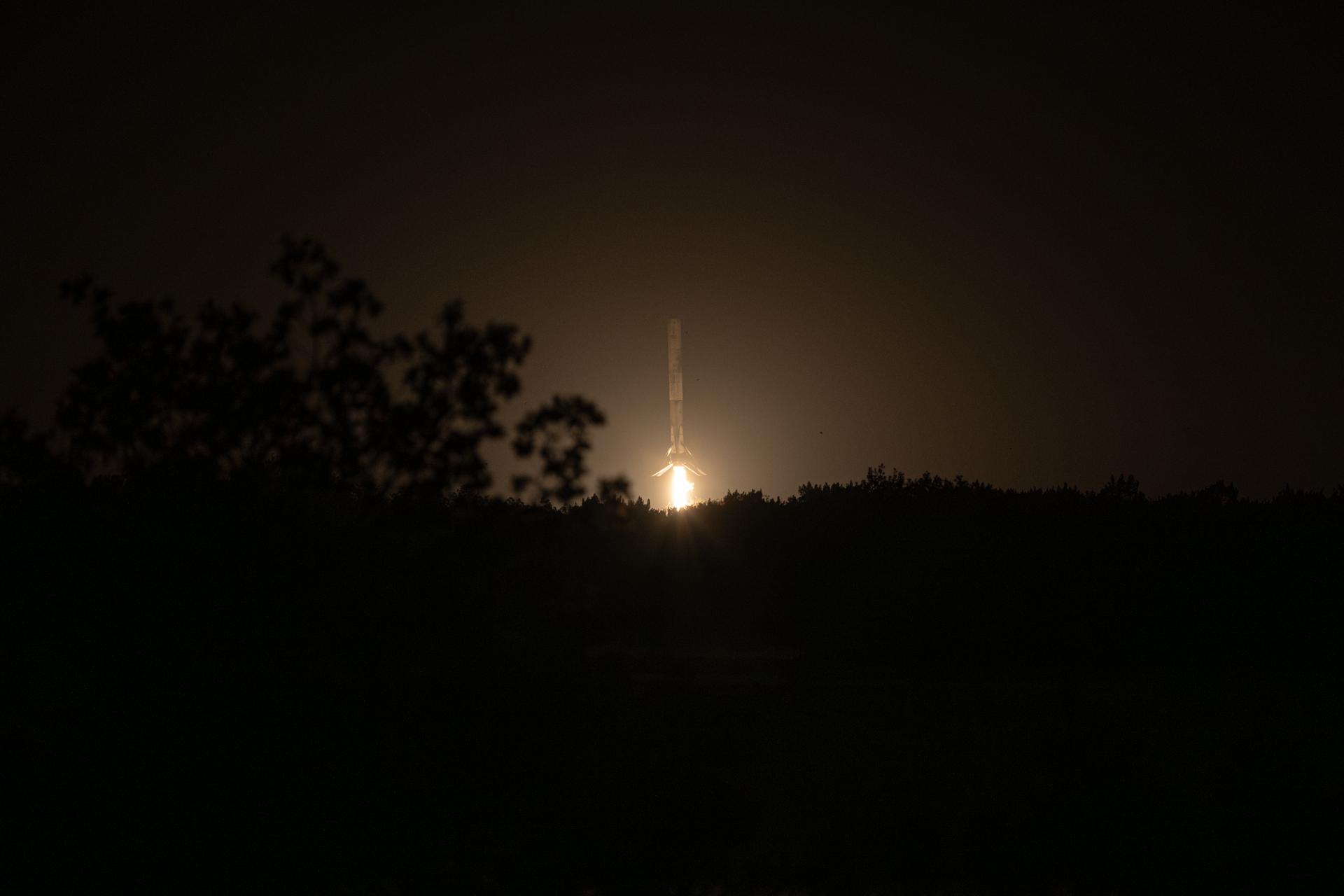 The first stage of a SpaceX Falcon 9 rocket lands at Landing Zone 40, Friday, Feb. 13, 2026, at Cape Canaveral Space Force Station in Florida. The Falcon 9 first stage supported the launch of NASA’s SpaceX Crew-12 mission to the International Space Station with NASA astronauts Jessica Meir, Jack Hathaway, ESA (European Space Agency) astronaut Sophie Adenot, and Roscosmos cosmonaut Andrey Fedyaev. NASA’s SpaceX Crew-12 mission is the twelfth crew rotation mission of the SpaceX Falcon 9 rocket and Dragon spacecraft to the International Space Station as part of the agency’s Commercial Crew Program. Meir, Hathaway, Adenot, and launched at 5:15 a.m. EST from Space Launch Complex 40 at the Cape Canaveral Space Force Station to begin their mission aboard the orbital outpost. Photo Credit: (NASA/John Kraus)