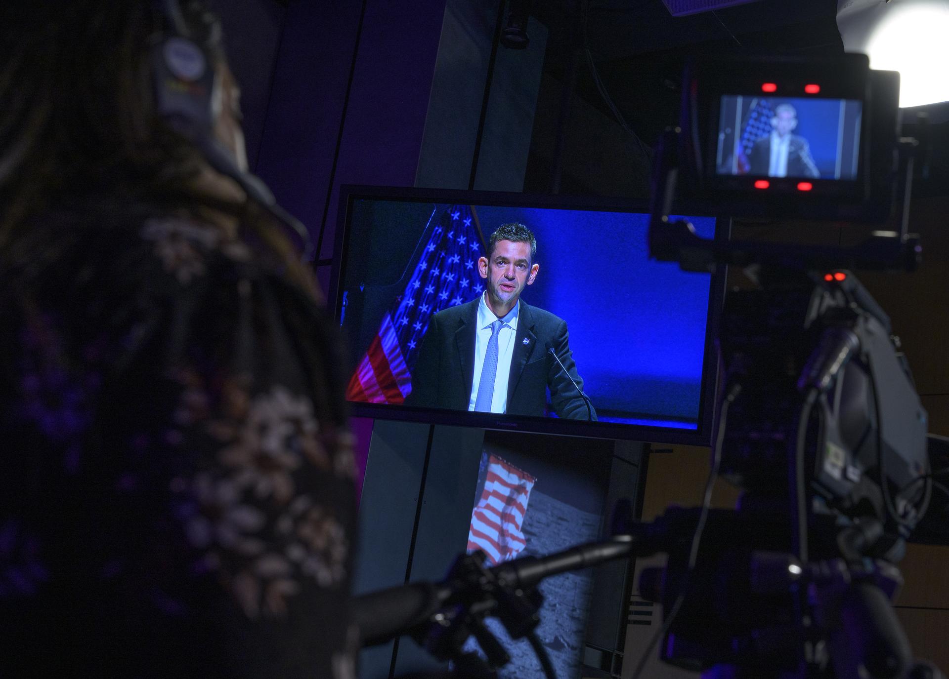 NASA Administrator Jared Isaacman speaks at the conclusion of an event where NASA outlined how the agency is executing President Donald J. Trump’s National Space Policy and accelerating preparations for America’s return to the surface of the Moon by 2028, Tuesday, March 24, 2026, at the Mary W. Jackson NASA Headquarters building in Washington. During the event NASA leadership provided updates on mission priorities, including sending the first astronauts to the lunar surface in more than 50 years, establishing the initial elements of a permanent lunar base, getting America underway in space on nuclear propulsion, and other objectives. Photo Credit: (NASA/Bill Ingalls)