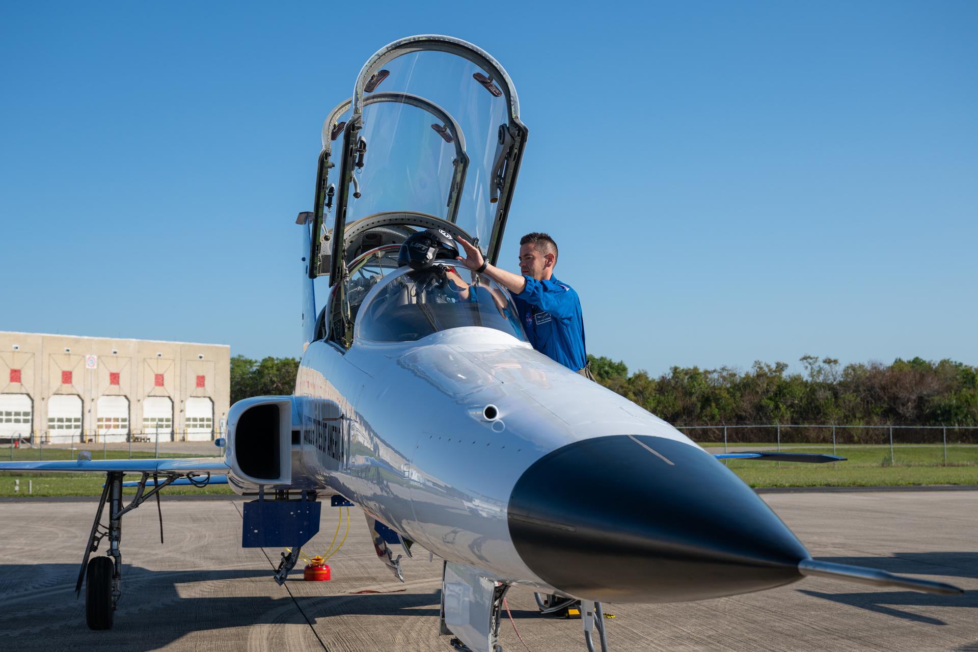 NASA Administrator Jared Isaacman is seen before an employee incentive flying event using his personal F-5 aircraft, Friday, March 27, 2026, at NASA’s Kennedy Space Center in Florida. Photo Credit: (NASA/John Kraus)