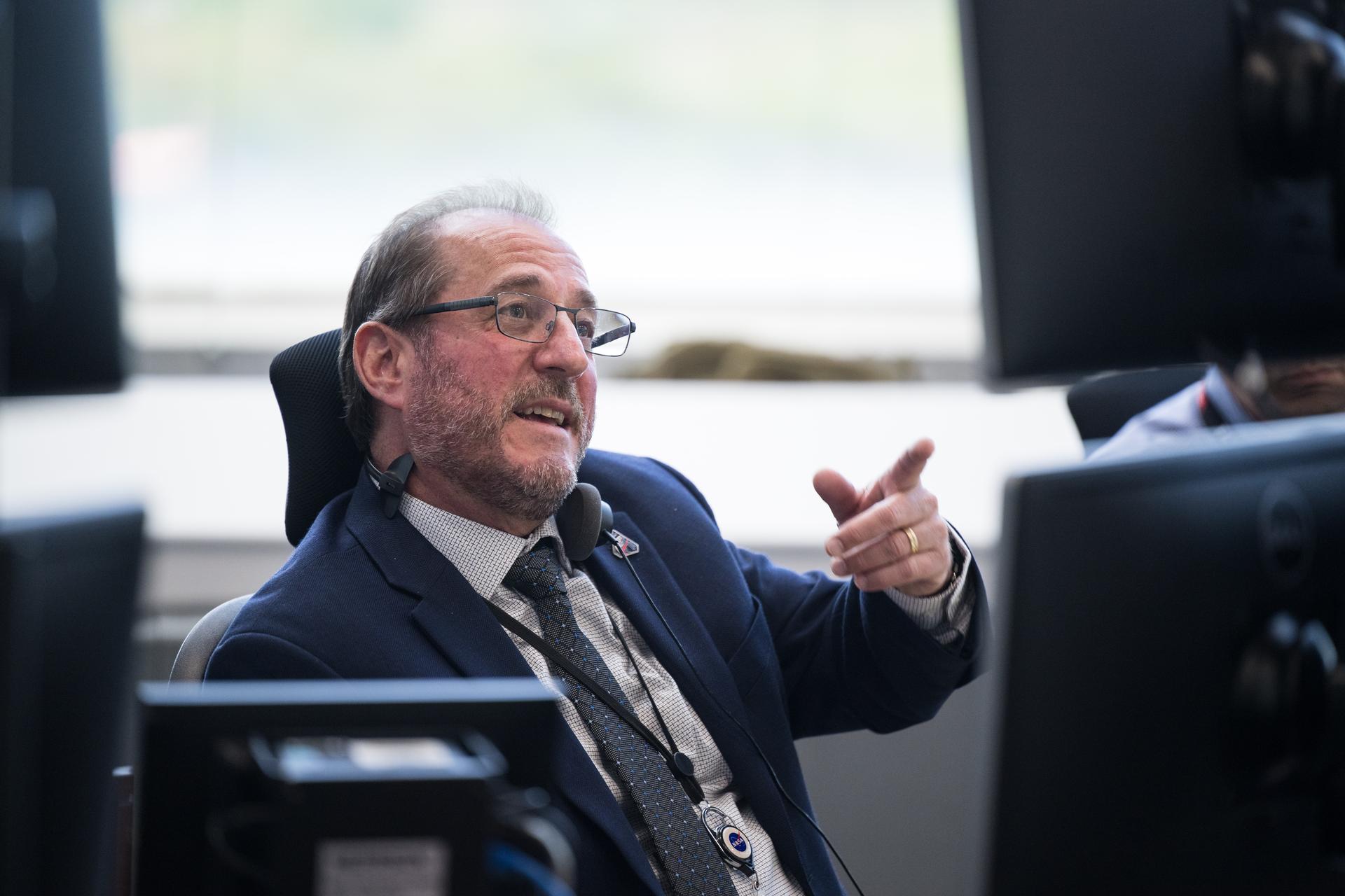 NASA Chief Engineer Joseph Pellicciotti monitors the countdown of the launch of NASA’s Space Launch System (SLS) rocket and Orion spacecraft with NASA astronauts Reid Wiseman, commander; Victor Glover, pilot; Christina Koch, mission specialist; and CSA (Canadian Space Agency) astronaut Jeremy Hansen, mission specialist onboard on the Artemis II mission from Firing Room 2 of the Rocco A. Petrone Launch Control Center, Wednesday, April 1, 2026, at NASA’s Kennedy Space Center in Florida. NASA’s Artemis II mission will take Wiseman, Glover, Koch, and Hansen on a 10-day journey around the Moon and back aboard SLS rocket and Orion spacecraft from Launch Complex 39B. The quartet launched at 6:35pm EDT. Photo Credit: (NASA/Aubrey Gemignani)