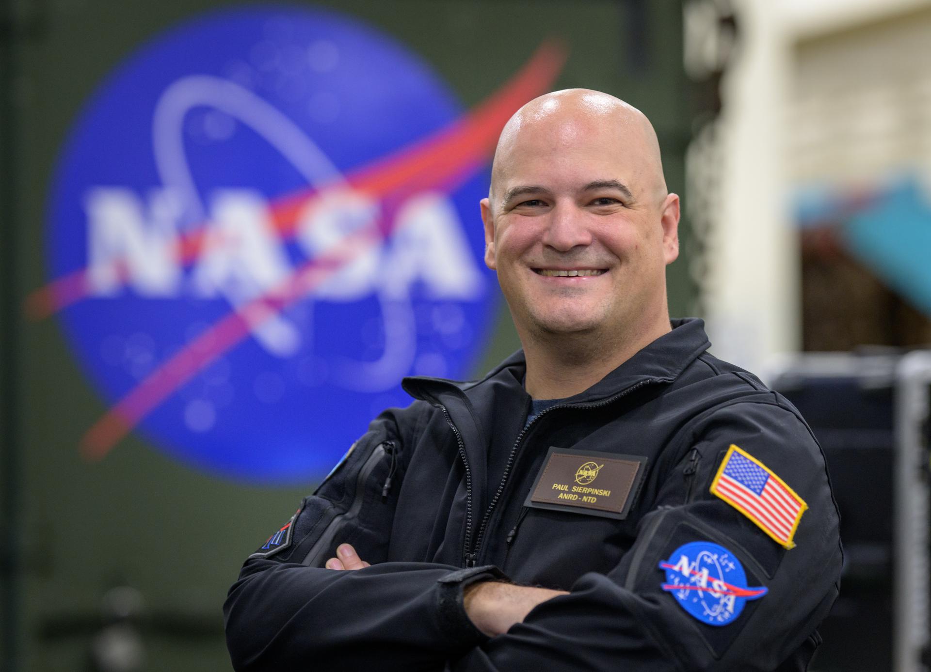 Paul Sierpinski, assistant NASA Recovery Director, poses for a portrait onboard USS John P. Murtha, Thursday, April 9, 2026, in the Pacific Ocean off the coast of California.  Photo Credit: (NASA/Bill Ingalls)