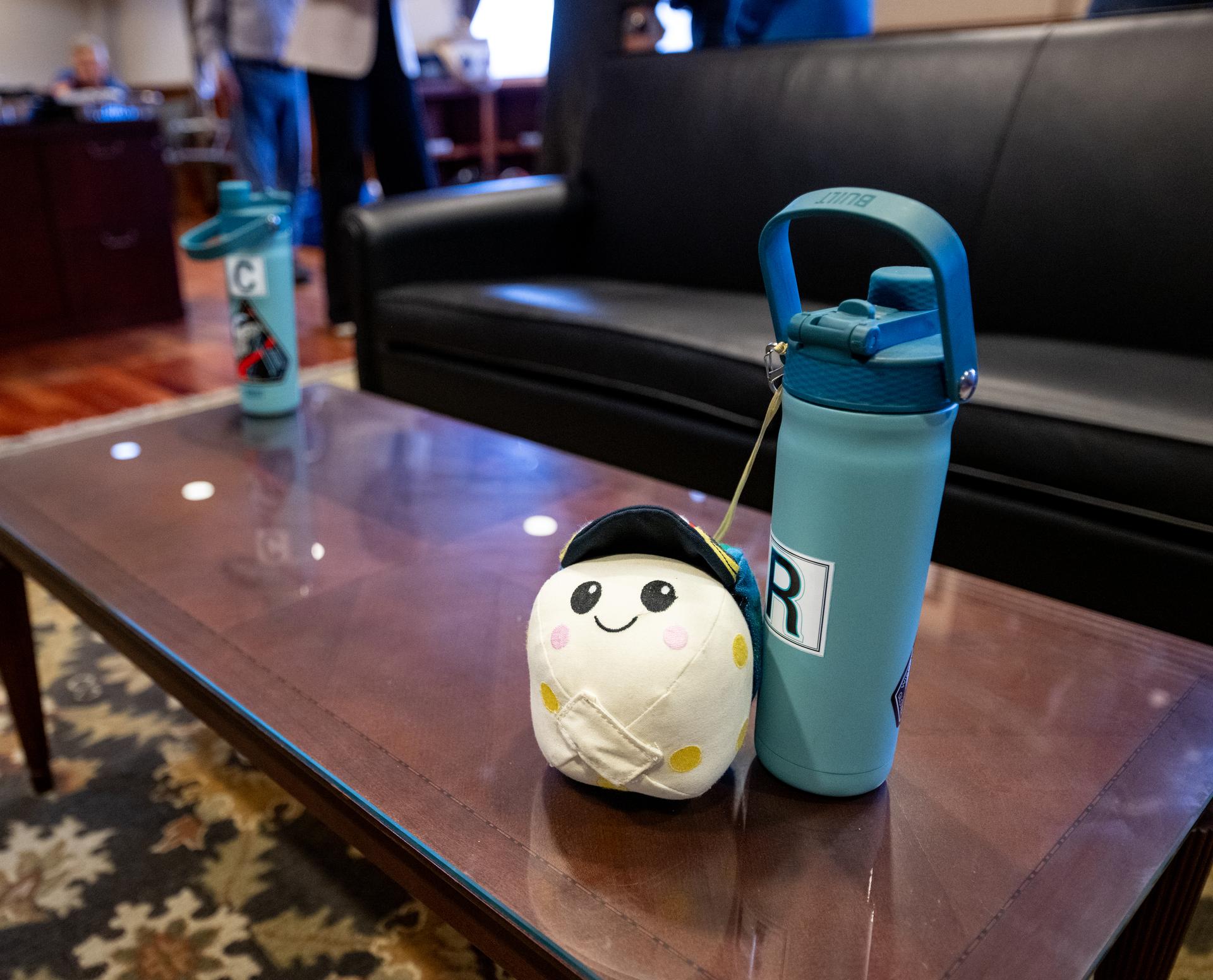 Artemis II mission zero gravity indicator “Rise” is seen at Naval Air Station North Island, Saturday, April 11, 2026, following a splashdown in the Pacific Ocean off the coast of California at 5:07 p.m. PDT (8:07 p.m. EDT) on April 10. NASA’s Artemis II mission took NASA astronauts Reid Wiseman, commander; Victor Glover, pilot; Christina Koch, mission specialist; and CSA (Canadian Space Agency) astronaut Jeremy Hansen, mission specialist on a nearly ten day journey around the Moon and back to Earth. Photo Credit: (NASA/Keegan Barber)