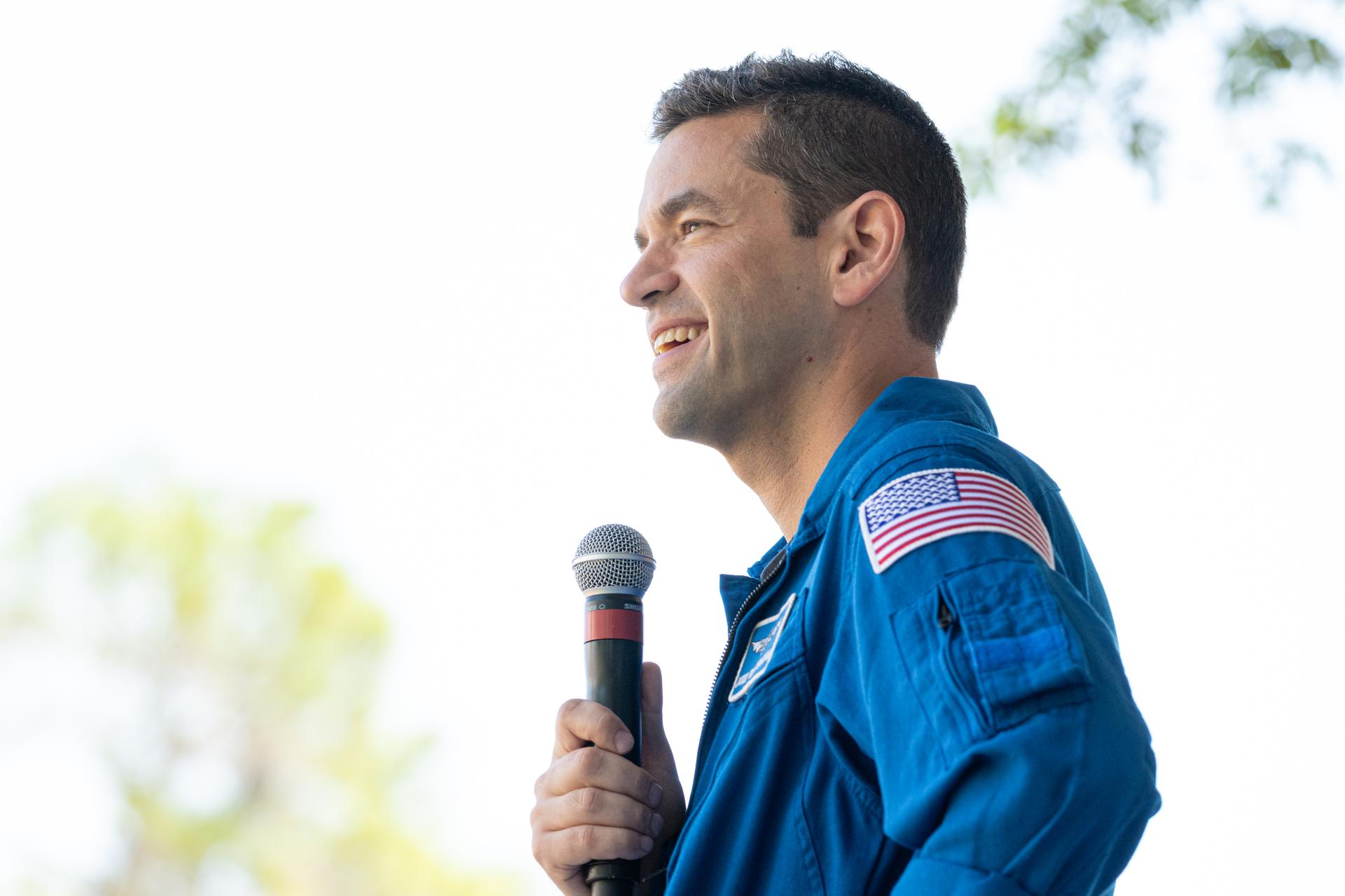 NASA Administrator Jared Isaacman speaks at the SUN ’n FUN Aerospace Expo, Wednesday, Apr. 15, 2026, in Lakeland, Fla. Photo Credit: (NASA/John Kraus)