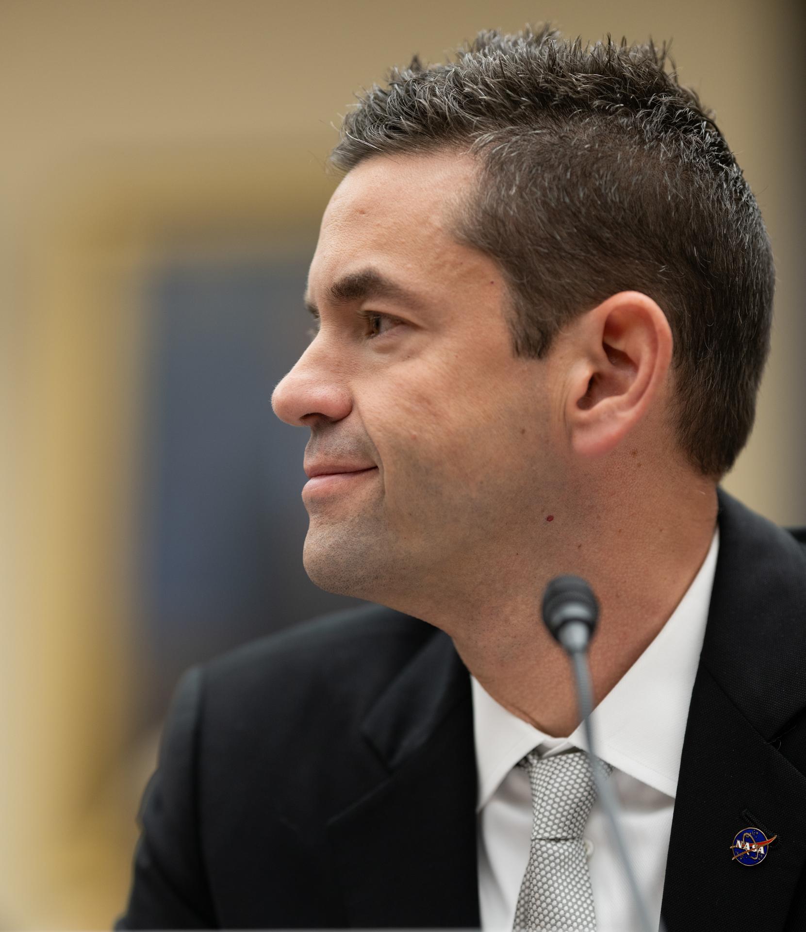 NASA Administrator Jared Isaacman testifies during a House Committee on Science, Space, and Technology hearing regarding the President’s Fiscal Year 2027 budget request for the agency, Wednesday, April 22, 2026, at the Rayburn House Office Building in Washington.  Photo Credit: (NASA/Joel Kowsky)