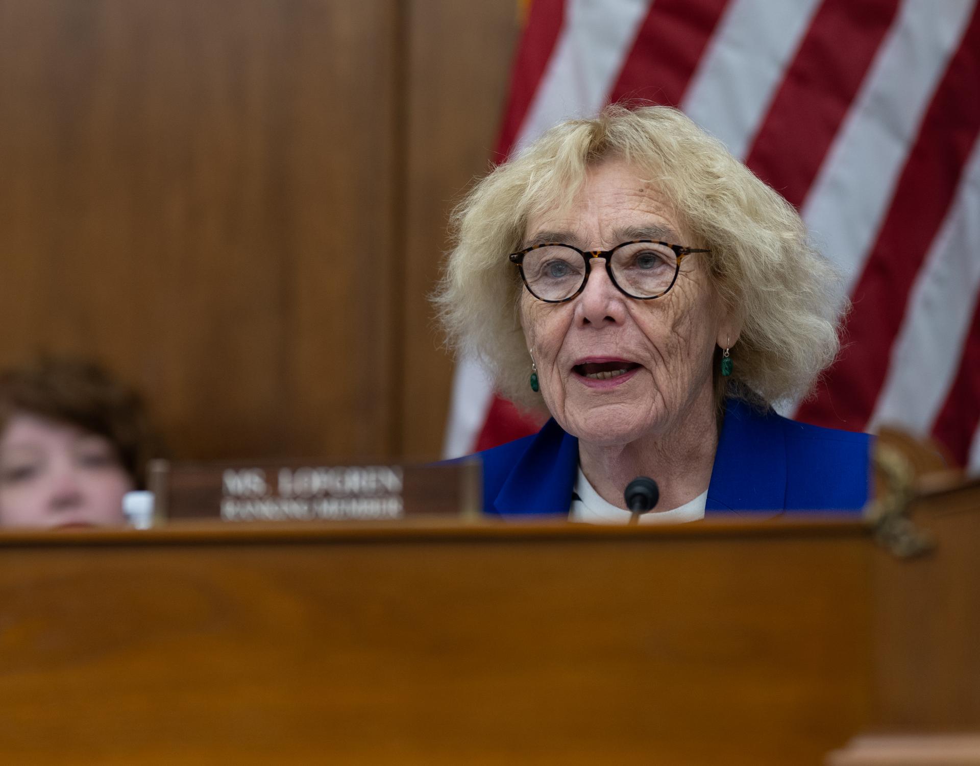 House Science, Space, and Technology Committee Ranking Member Zoe Lofgren, D-Calif., gives opening remarks during a hearing regarding the President’s Fiscal Year 2027 budget request for NASA, Wednesday, April 22, 2026, at the Rayburn House Office Building in Washington.  Photo Credit: (NASA/Joel Kowsky)