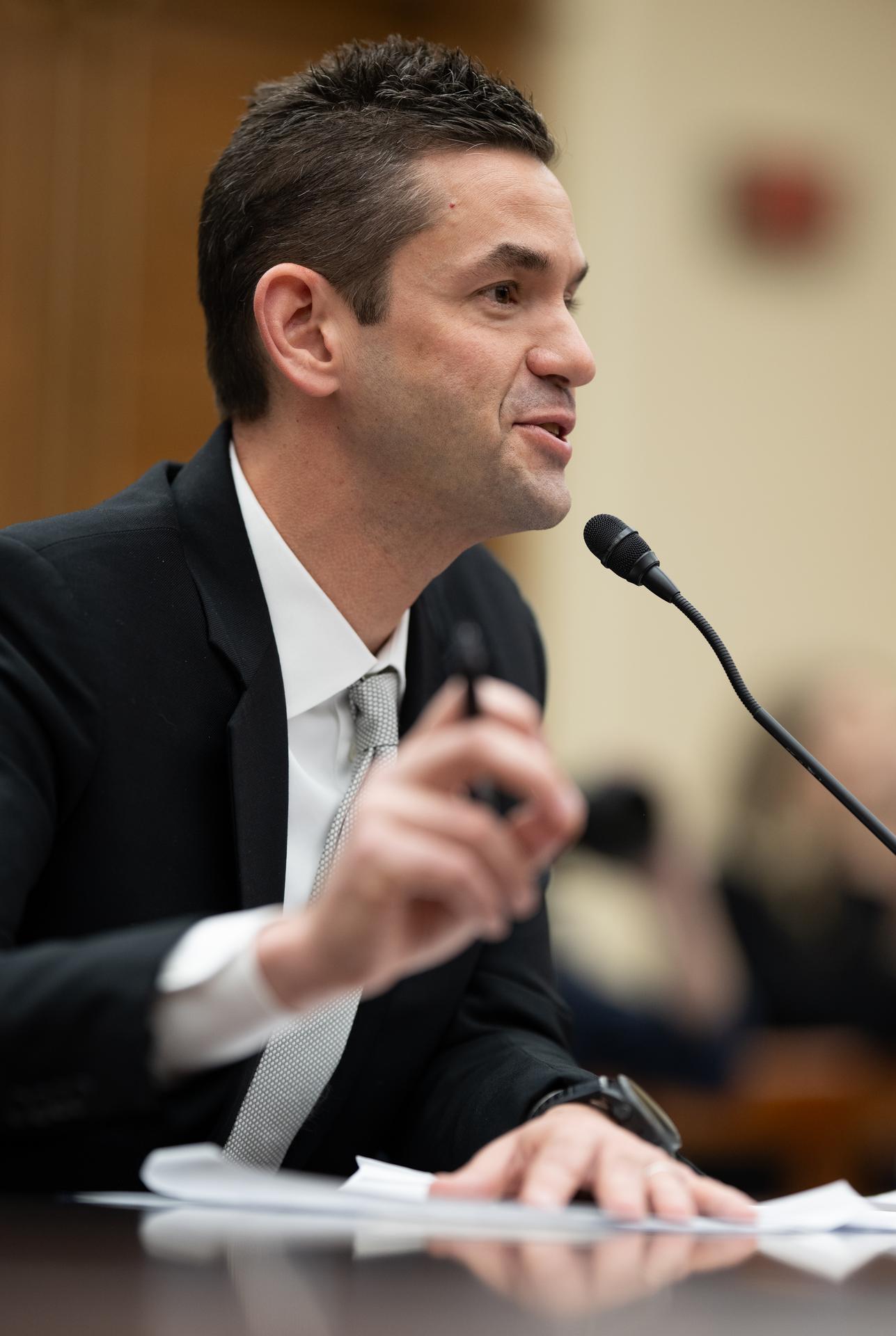 NASA Administrator Jared Isaacman testifies during a House Committee on Science, Space, and Technology hearing regarding the President’s Fiscal Year 2027 budget request for the agency, Wednesday, April 22, 2026, at the Rayburn House Office Building in Washington.  Photo Credit: (NASA/Joel Kowsky)