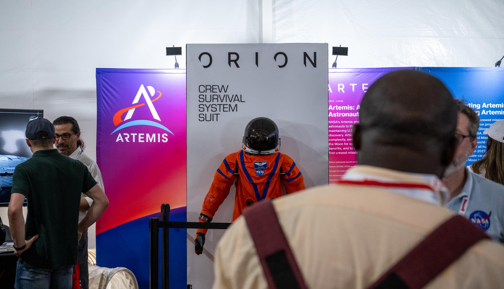 Visitors to the Great American State Fair are seen as they view exhibits in the NASA Pavilion, Thursday, June 25, 2026, on the National Mall in Washington, D.C.  Photo Credit: (NASA/Keegan Barber)
