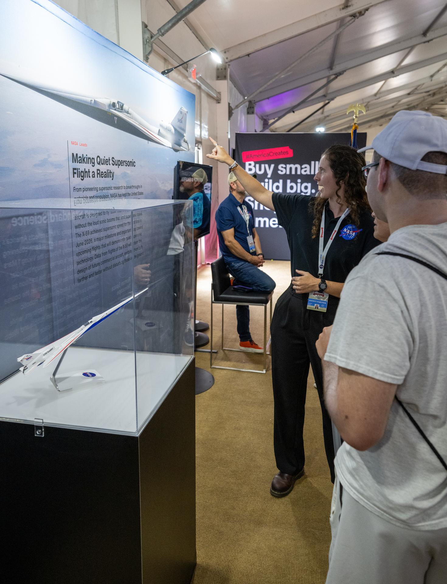 Visitors to the Great American State Fair are seen as they view exhibits in the NASA Pavilion, Thursday, June 25, 2026, on the National Mall in Washington, D.C.  Photo Credit: (NASA/Keegan Barber)
